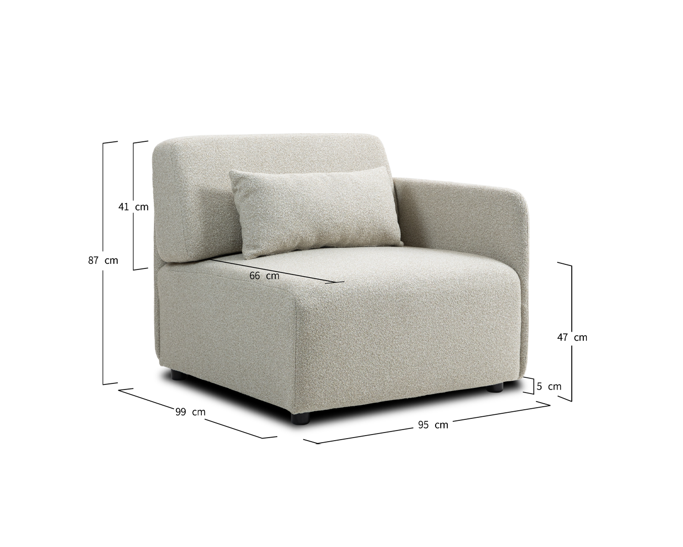 Modular Sofa Mia Left - Beige - Image 2