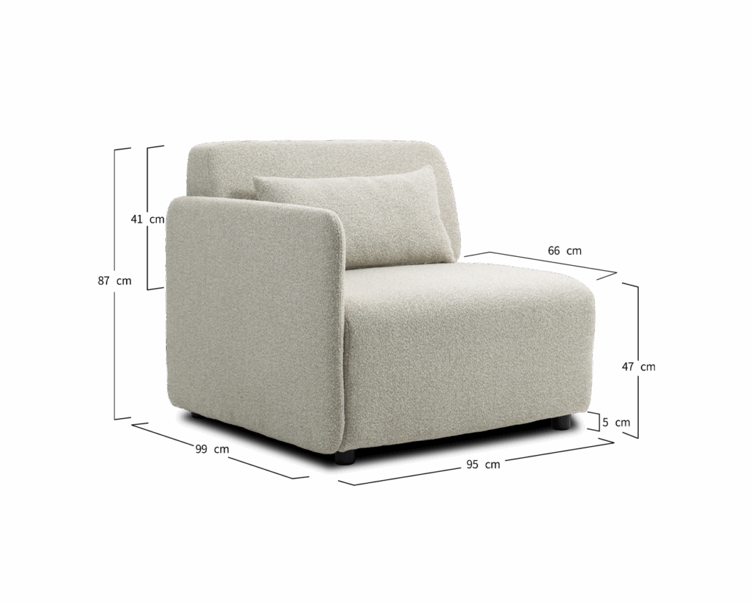 Modular Sofa Mia Right - Beige - Image 2