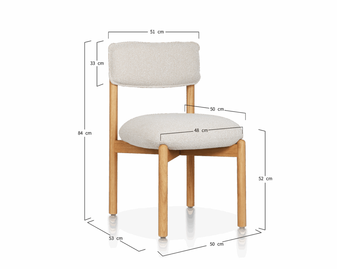 Wooden Chair Frank - Natural / Beige - Image 2