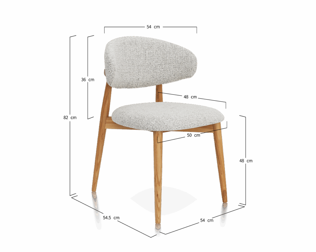 Wooden Chair Daisy - Black/ White (SET OF 2) - Image 2