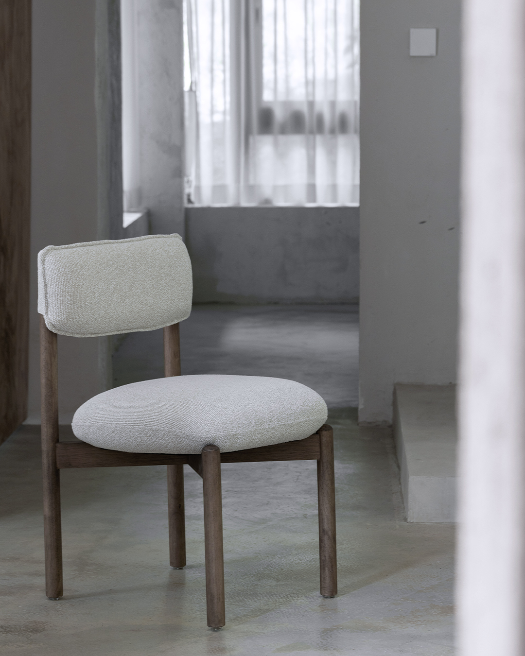 Wooden Chair Frank - Walnut / Beige - Image 9