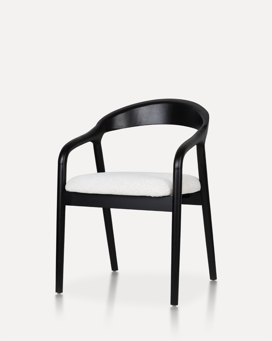 Wooden Chair Shane Arm - Black / White