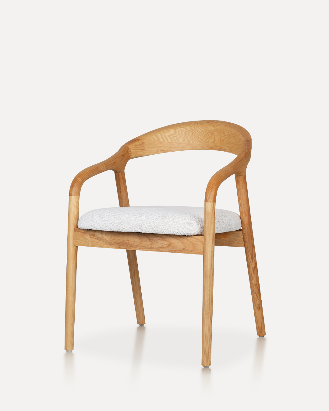 Wooden Chair Shane Arm - Natural / White